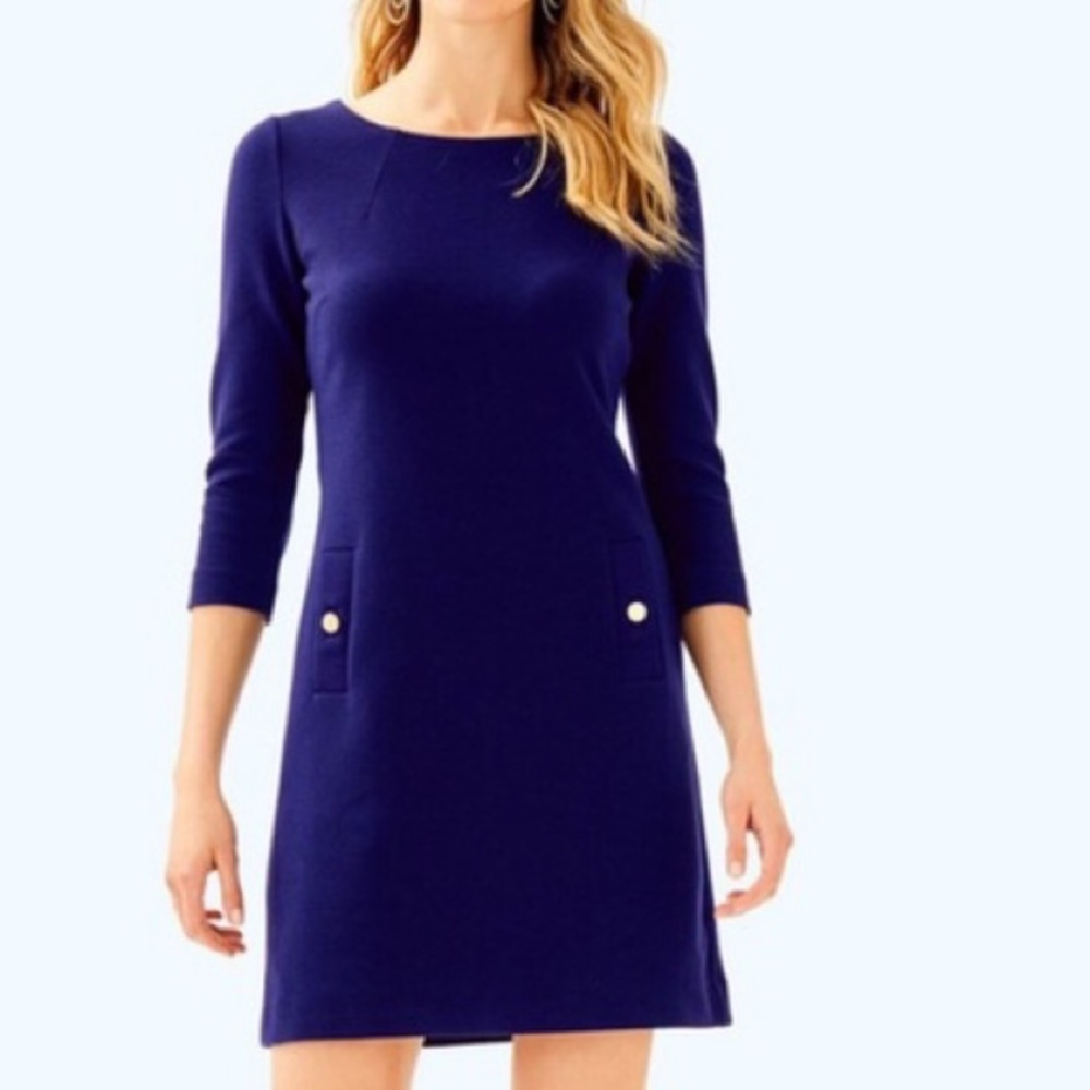 NWT Lilly Pulitzer Navy Charlene Shift Dress Small